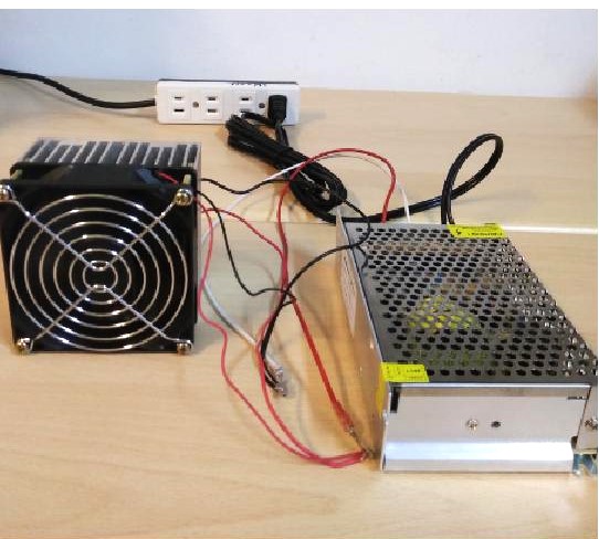 微型致冷降溫器60~72W+DC12/10A 電源供應器(含配線)