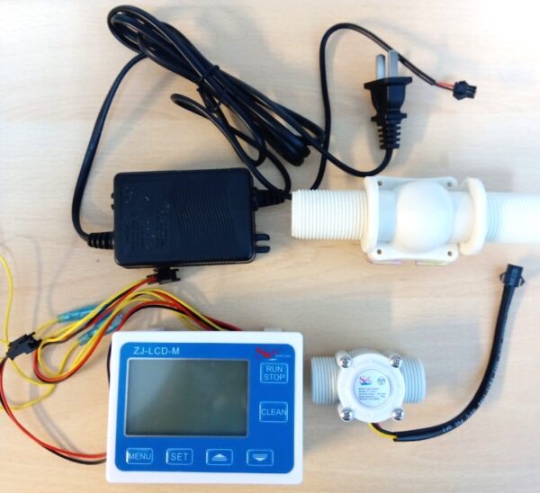 流量控制器+6分管流量計+6分關進水閥 附上AC110V轉DC24V變壓器