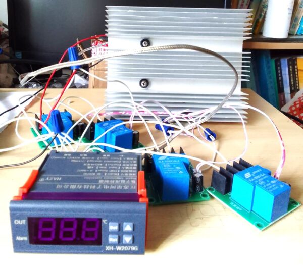 DC12V 精度0.1度 制冷晶片溫度控制器+40A繼電器(可正負電切換,達到製冷晶片冷熱功能)