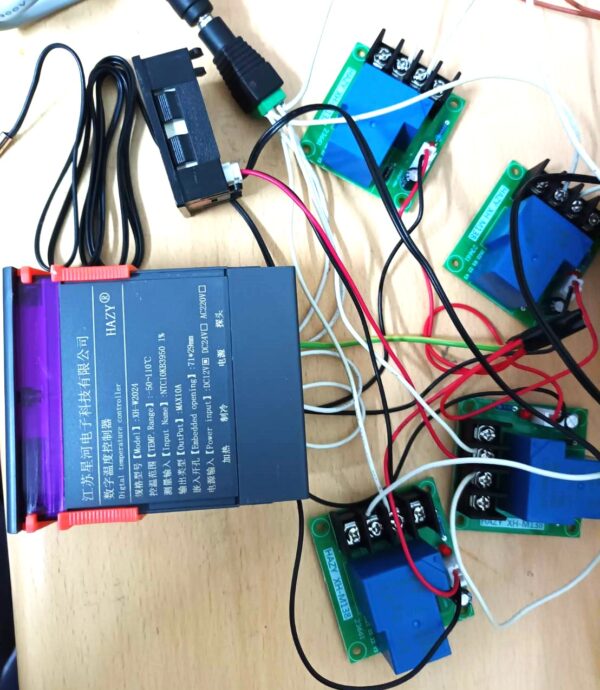 DC12V 精度0.1度 制冷晶片溫度控制器+40A繼電器(可正負電切換,達到製冷晶片冷熱功能)