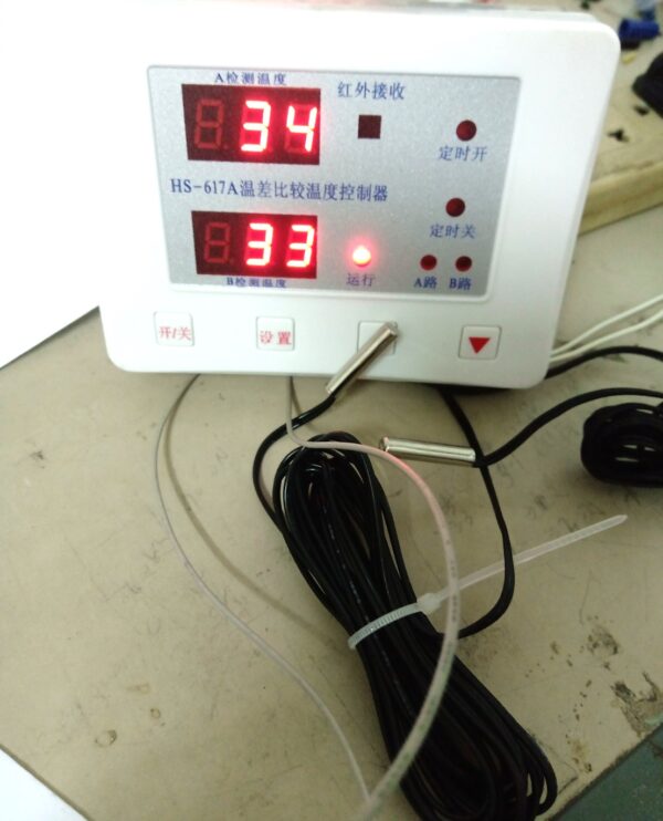 AC85V~250V太陽能溫差循環控制器,熱水回水循環溫差比較控制器 5米線長