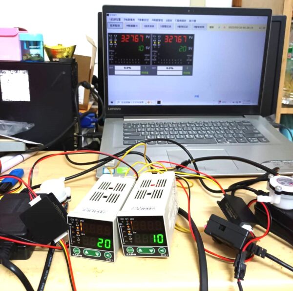1.5吋流量計+RS485 4~20mA模組+24V變壓器 +顯示器+電腦監控
