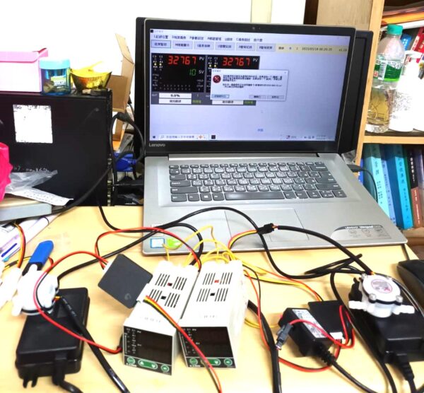 1.5吋流量計+RS485 4~20mA模組+24V變壓器 +顯示器+電腦監控