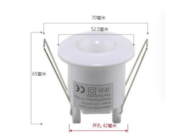 AC110~240V小尺寸紅外線人體感應開關,紅外線感應開關,嵌入式感應開關,動作感應開關