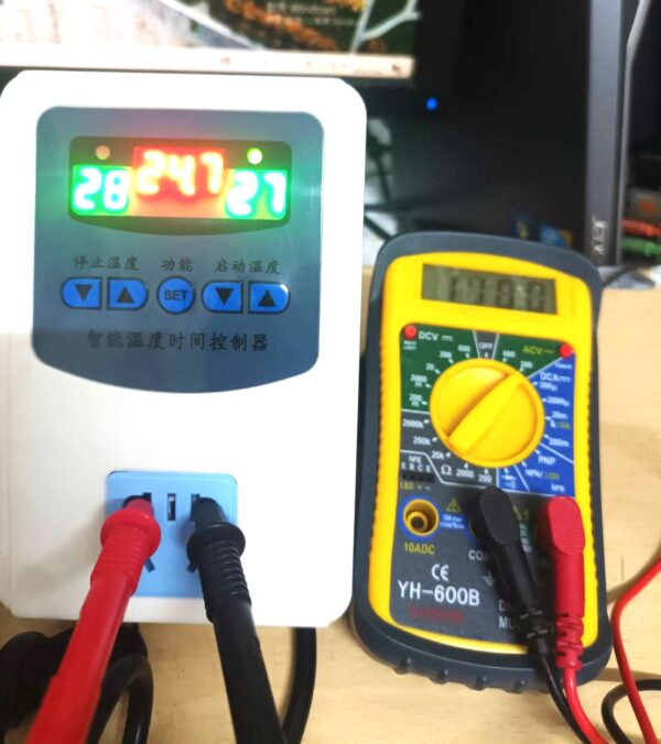 AC110~220V 10A插座型溫度時間控制器,溫度時間控制器,三畫面顯示溫度時間控制器
