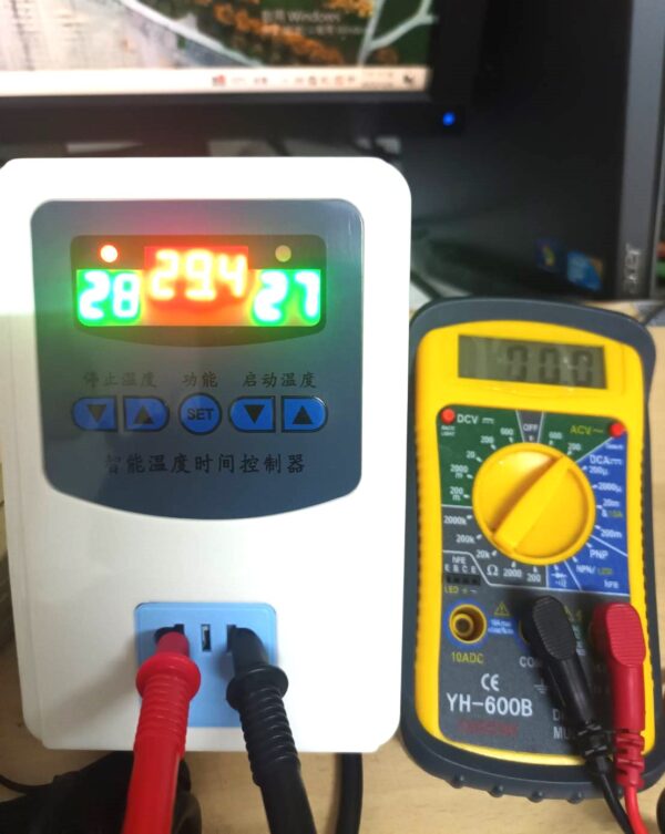 AC110~220V 10A插座型溫度時間控制器,溫度時間控制器,三畫面顯示溫度時間控制器