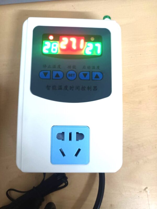AC110~220V 10A插座型溫度時間控制器,溫度時間控制器,三畫面顯示溫度時間控制器